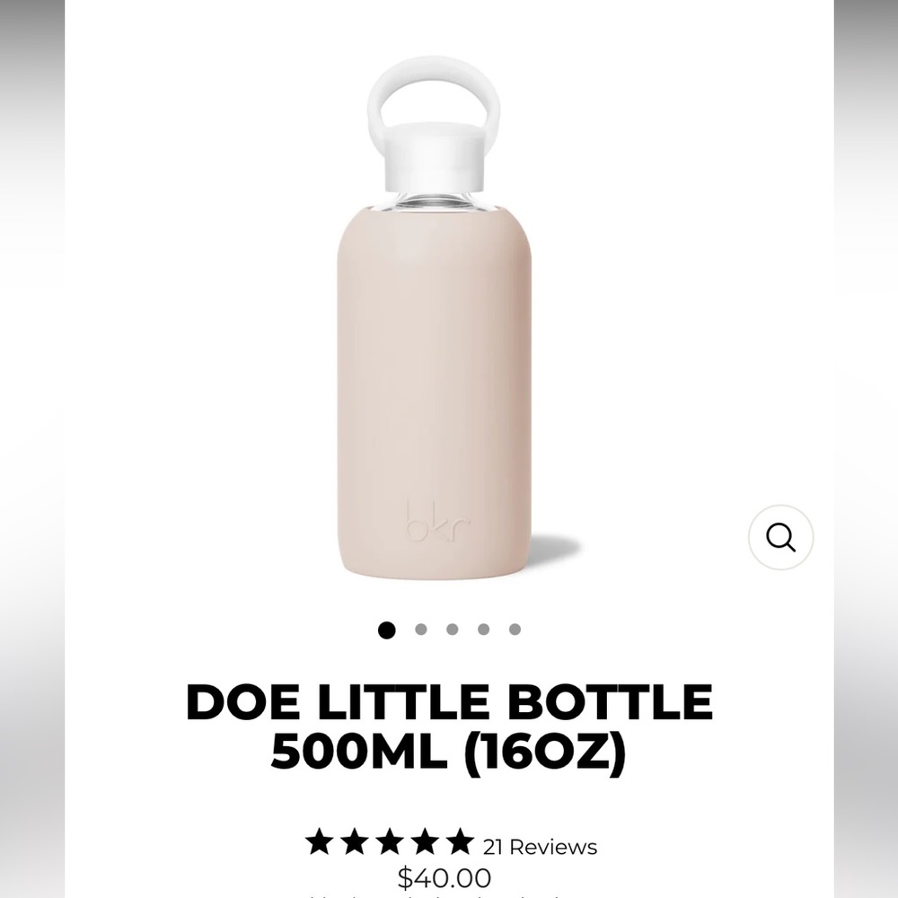 bkr water bottle with Canada Goose branding in doe color